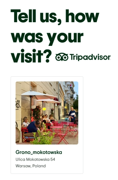 Dodaj opinię o Grono Mokotowska w Tripadvisor!